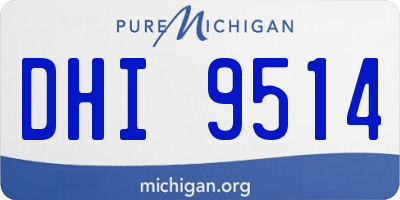 MI license plate DHI9514