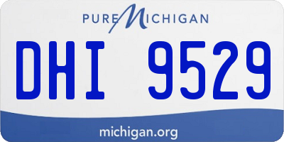MI license plate DHI9529