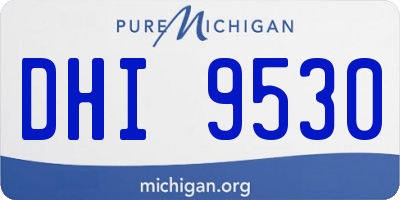 MI license plate DHI9530