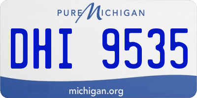 MI license plate DHI9535