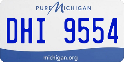 MI license plate DHI9554
