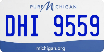 MI license plate DHI9559