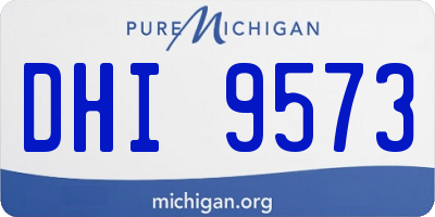 MI license plate DHI9573