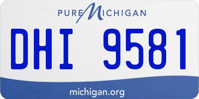 MI license plate DHI9581