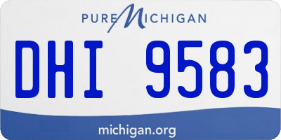 MI license plate DHI9583