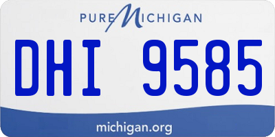 MI license plate DHI9585