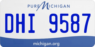 MI license plate DHI9587