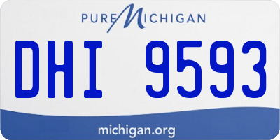 MI license plate DHI9593