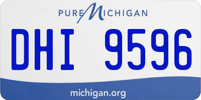 MI license plate DHI9596