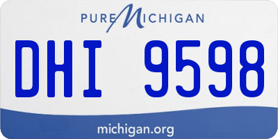 MI license plate DHI9598