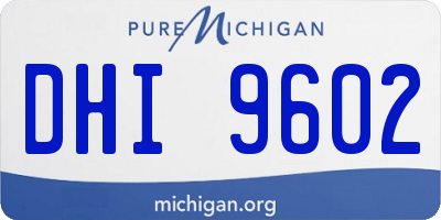 MI license plate DHI9602