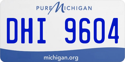 MI license plate DHI9604