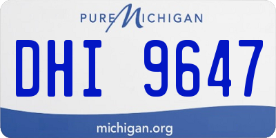 MI license plate DHI9647