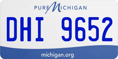 MI license plate DHI9652