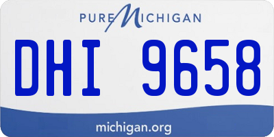 MI license plate DHI9658