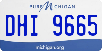 MI license plate DHI9665