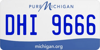MI license plate DHI9666