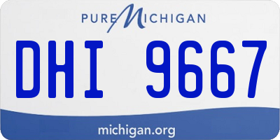 MI license plate DHI9667