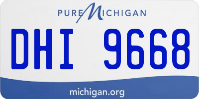 MI license plate DHI9668