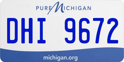 MI license plate DHI9672
