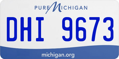 MI license plate DHI9673