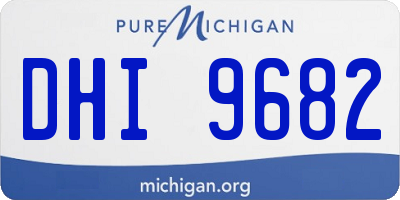MI license plate DHI9682