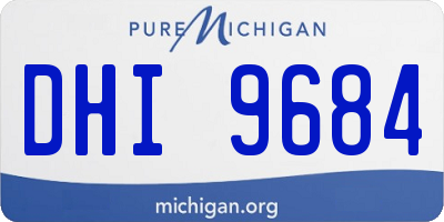 MI license plate DHI9684