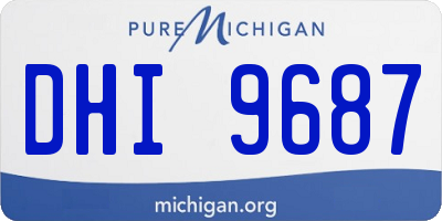 MI license plate DHI9687