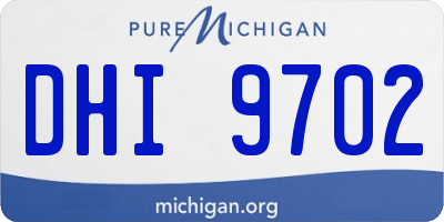 MI license plate DHI9702
