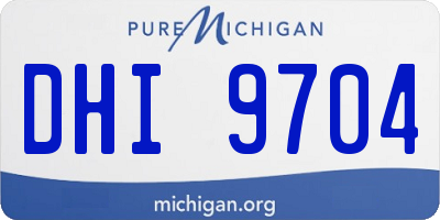 MI license plate DHI9704