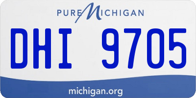 MI license plate DHI9705