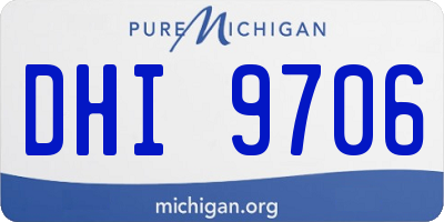 MI license plate DHI9706