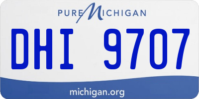 MI license plate DHI9707