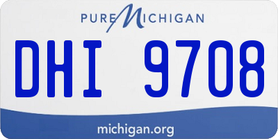 MI license plate DHI9708