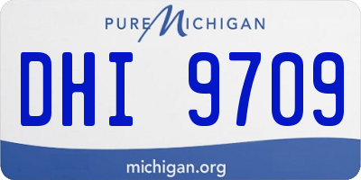 MI license plate DHI9709