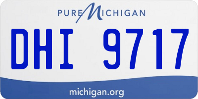 MI license plate DHI9717