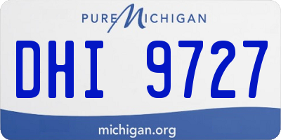 MI license plate DHI9727