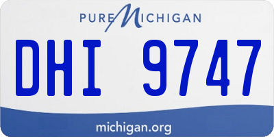 MI license plate DHI9747