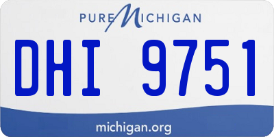 MI license plate DHI9751