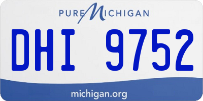 MI license plate DHI9752