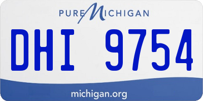 MI license plate DHI9754