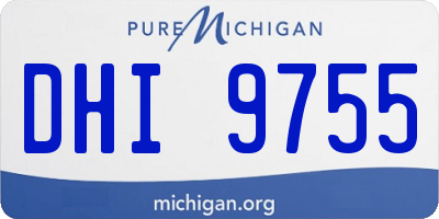MI license plate DHI9755