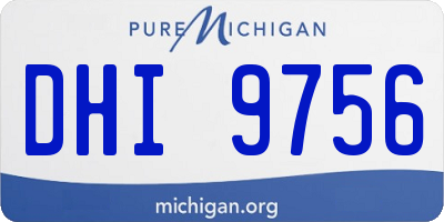 MI license plate DHI9756