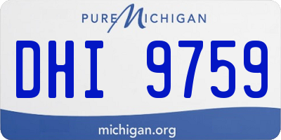 MI license plate DHI9759