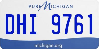MI license plate DHI9761