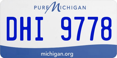 MI license plate DHI9778