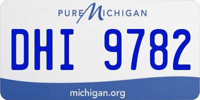 MI license plate DHI9782