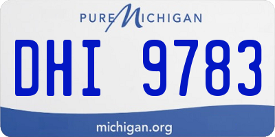 MI license plate DHI9783