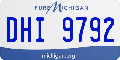 MI license plate DHI9792