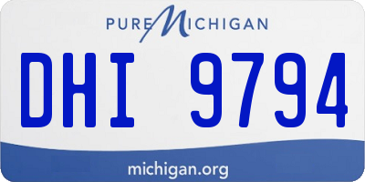 MI license plate DHI9794